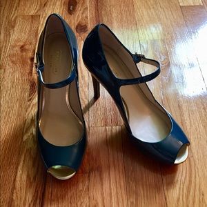 Coach Shawna Patent Peep Toe Heel
